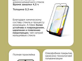 Защитное стекло VLP A-Glass для Samsung Galaxy A15/A25 с чёрной рамкой