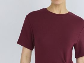 Трикотажное платье с декором, Фиолетовый