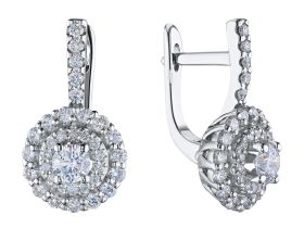 Серьги из белого золота с бриллиантами э0901сг02185000