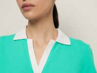 Платье с контрастным воротником