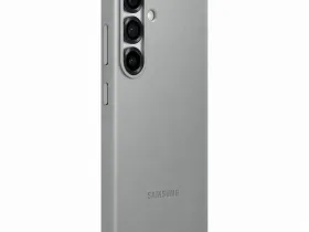 Чехол-накладка Kindsuit Case MagSafe для Samsung S25 искусственная кожа (серый)