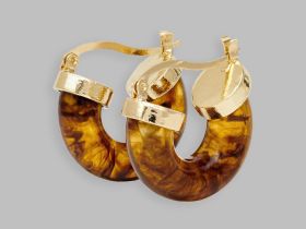 Объемные серьги-кольца