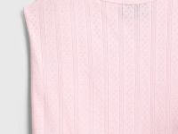 Пижамная майка из ажурного трикотажа, Розовый