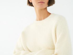 Джемпер оверсайз с шерстью, Желтый