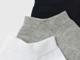 Базовые короткие носки, 3 пары, Серый