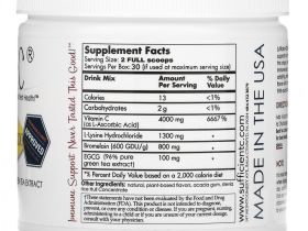 Sufficient C, High Dosed Immune-Ade Drink Mix, Lemon Peach , 4,000 mg , 250 g