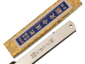 Нож складной Higonokami Nagao Kanekoma, 100мм, сталь SK-5 3 слоя, рукоять нержавеющая сталь серебристая