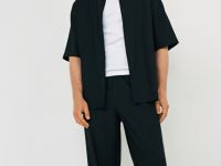 Широкие брюки из вискозы, Черный