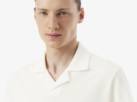 Мужское хлопковое поло Lacoste из смеси льна