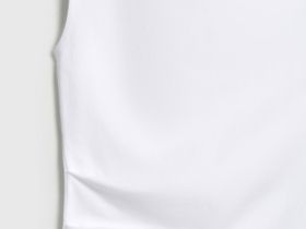 Асимметричный топ без рукавов, Белый