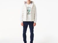 Мужской утеплённый стёганый жилет Lacoste с капюшоном