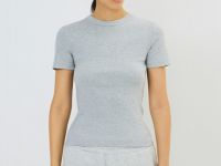 Футболка в рубчик, Серый