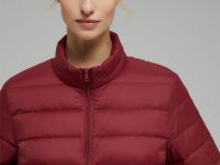 Стеганый пуховик с натуральным пухом