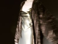 Бархатное кимоно с поясом, Коричневый