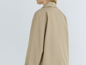 Укороченная куртка-тренч, Бежевый