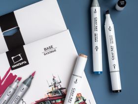 Набор маркеров спиртовых Малевичъ "GrafArt Brush" Базовый 24 цвета