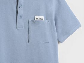 Поло с нашивкой для мальчиков, Голубой