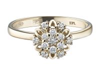 Классическое кольцо из желтого золота с бриллиантами э0301кц10170800