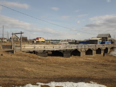 Мост на ряжевых опорах «Расторгуевский мост»