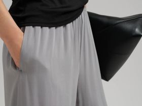 Брюки-палаццо с эластичным поясом