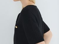 Кардиган с коротким рукавом, Черный