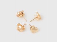 Серьги для девочек, 3 пары, Золотой