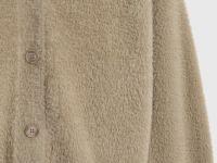 Кардиган из пушистой пряжи на пуговицах, Коричневый