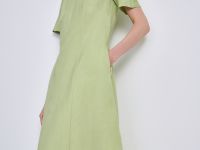 Платье миди с коротким рукавом