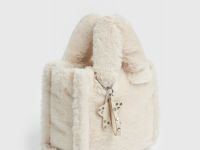 Пушистая сумка для девочек, Белый