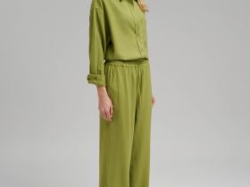 Свободные брюки со льном