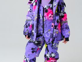 Комплект текстильный с полиуретановым покрытием для девочек: куртка, полукомбинезон