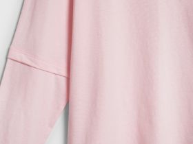 Лонгслив с вышивкой для девочек, Розовый