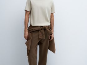 Базовая футболка из хлопка, Бежевый