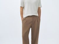 Вязаное поло с коротким рукавом, Серый