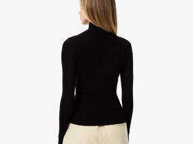 Женский свитер Lacoste с высоким воротником на молнии