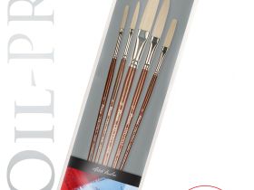 Набор кистей синтетика Pinax "Oil-PRO" овальные экстра-длинные 5 шт