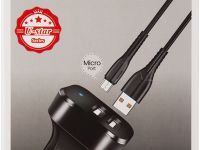 Автомобильное зарядное устройство Usams NTU35MC13TZ USB/USB с кабелем microUSB 12 Вт Чёрное