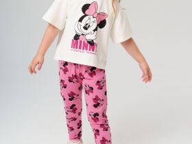 Комплект трикотажный для девочек: фуфайка (футболка), брюки (легинсы)