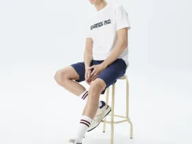 Мужская хлопковая футболка Lacoste свободного кроя