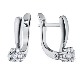 Серьги из белого золота с бриллиантами э4701сг04152800