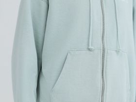 Толстовка на молнии с вышивкой, Зеленый