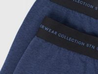 Трикотажные трусы в микрополоску, 2 шт., Синий