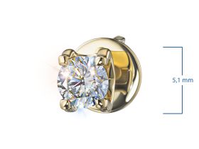 Пусеты из желтого золота э0312пс11241110