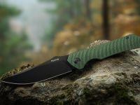 Нож складной Ruike P123-MG, сталь 14C28N, рукоять микарта, зеленый