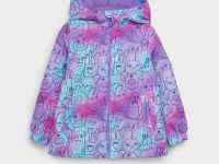 Куртка текстильная с полиуретановым покрытием для девочек (ветровка)