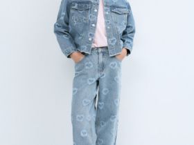 Прямые джинсы Straight для девочек, Голубой