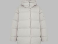 Удлиненный пуховик с натуральным пухом и термостежкой