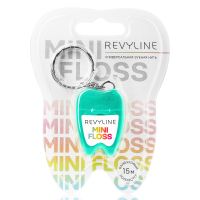 Зубная нить вощеная Revyline floss mini, полиэстер с бамбуковым углем, 15 м, бирюзовая