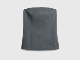 Топ-корсет с рельефами, Серый