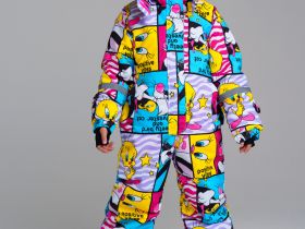 Комбинезон текстильный с полиуретановым покрытием для девочек